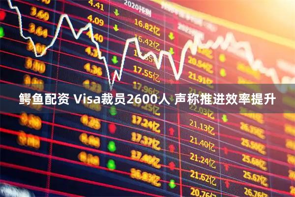 鳄鱼配资 Visa裁员2600人 声称推进效率提升